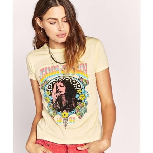 Daydreamer Tops - Daydreamer NWT Rock-N-Roll Janis Joplin T Sz S